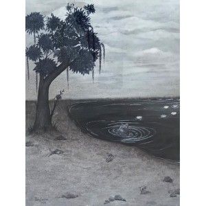 Hafsa Sarfraz, 10 x 13.5 Inches,  Gouache on wasli, AC-HSR-003